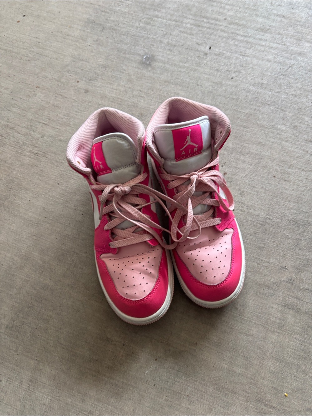 Jordan Kids' Pink and Hot Pink High-Top Sneakers
